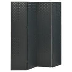 Vidaxl Paravan 4-delni antracitna 160x180 cm jeklo