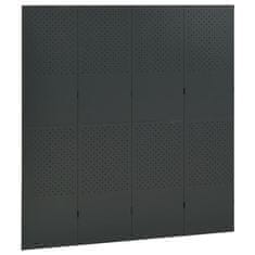 Vidaxl Paravan 4-delni antracitna 160x180 cm jeklo