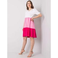 RUE PARIS Ženska obleka Kylie Dress RUE PARIS white and pink RV-SK-6764.64_367883 XL