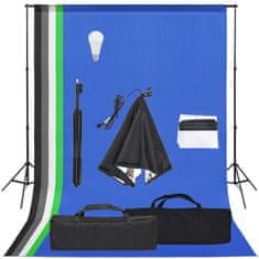 Vidaxl Komplet za foto studio s softbox lučjo in ozadjem