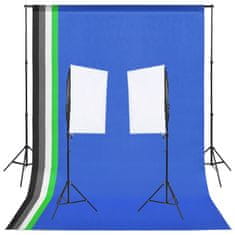 Vidaxl Komplet za foto studio z lučmi in ozadjem