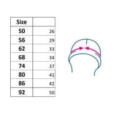 NEW BABY Za dekleta turban kapa pike - 80 (9-12m)