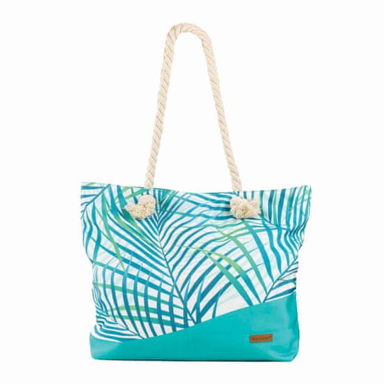 Svilanit Tropic velika torba za na plažo, turkizna