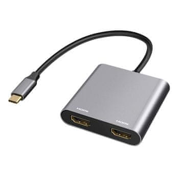Northix Adapter - USB-C na 2x HDMI