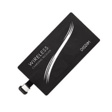 Northix Adapter Qi - sprejemnik za brezžični polnilnik za USB-C - črn