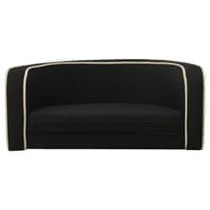 Vidaxl Zložljiv pasji kavč črn 76x71x30 cm s platneno pralno blazino