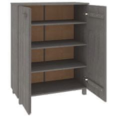Vidaxl Omara za čevlje HAMAR svetlo siva 85x40x108 cm trdna borovina