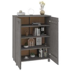 Vidaxl Omara za čevlje HAMAR svetlo siva 85x40x108 cm trdna borovina