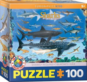 EuroGraphics Puzzle Sharks 100 kosov