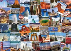 EuroGraphics Sestavljanka World Travel Puzzle - ZDA 1000 kosov