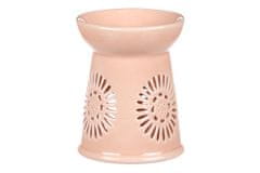 Autronic Aroma svetilka z motivom marjetice, marelična barva, porcelan. ARK3518-APPR