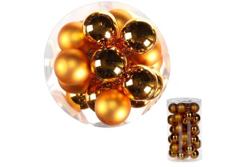 Autronic Stekleni okraski na žici, pr.2.5cm, cena za 1 embalaža VAK020-zlata1