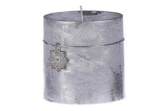 Autronic božična sveča, srebrna barva. 453g vosek SVW1272-STRIBRNA