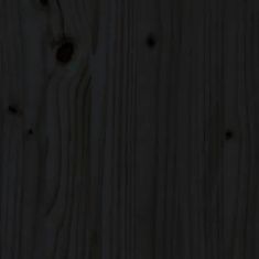 Greatstore Zaboj za perilo črn 44x44x76 cm trdna borovina