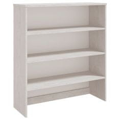 Vidaxl Zgornji del omarice bel 90x30x100 cm trdna borovina