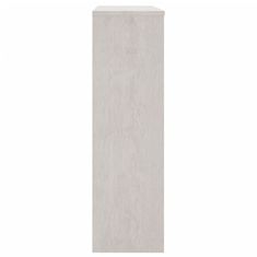Vidaxl Zgornji del omarice bel 90x30x100 cm trdna borovina