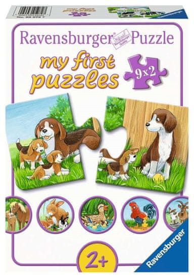 Ravensburger Moja prva sestavljanka Animal Family 9x2 kosov