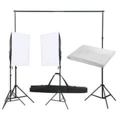 Vidaxl Komplet za foto studio z lučmi in ozadjem