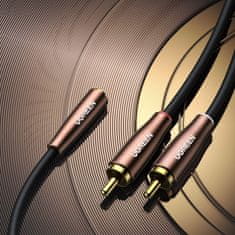 Ugreen avdio kabel 3,5 mm mini jack (ženski) - 2RCA (moški) 5m rjav (AV198 60988)