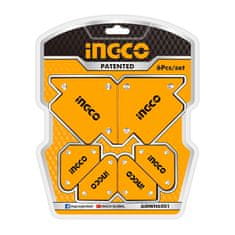 INGCO Komplet magnetnih kotnikov za varjenje 6 kos