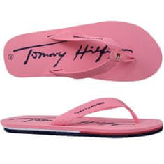 Tommy Hilfiger Japanke roza 35 EU Logo Print Flip Flop