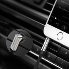 Ugreen Ploščat kabel avdio kabel AUX 3,5 mm mini jack 5 m srebrni
