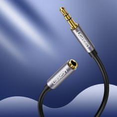 Ugreen Podaljševalni kabel za slušalke AUX 3,5 mm mini jack 1 m srebrn
