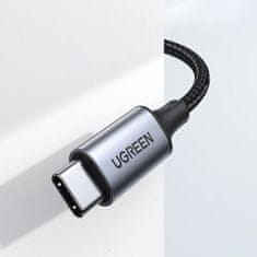 Ugreen stereo zvočni kabel AUX 3,5 mm mini jack - USB Type C za tablični telefon 1 m črn (CM450 20192)