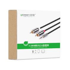 Ugreen Kabel za avdio 3,5 mm mini jack - 2RCA 2 m črn