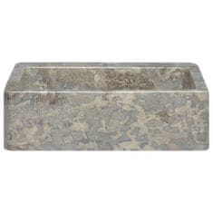 Vidaxl Umivalnik siv 40x40x12 cm marmor
