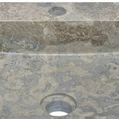 Greatstore Umivalnik siv 40x40x12 cm marmor