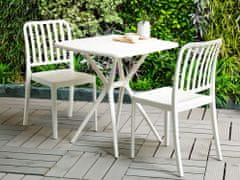 Beliani Komplet 2 vrtnih stolov bele barve SERSALE