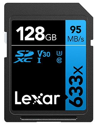 Lexar High-Performance SDXC spominska kartica, 128 GB, 633x, UHS-I
