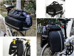 Dexxer 3v1 univerzalna velika vodoodporna zložljiva kolesarska torba za prtljažnik kolesa