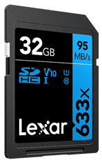 Lexar High-Performance SDHC spominska kartica, 32 GB, 633x, UHS-I