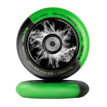 Movino Rezervna kolesa MOVINO za freestyle skiro MOVINO Maniac, 110 mm, najlon, 2 kosa, ZELENA, D-286-ZE