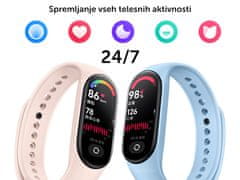 Xiaomi Mi Band 7 športna pametna zapestnica, Bluetooth 5.2, Android + iOS, 5ATM, črna