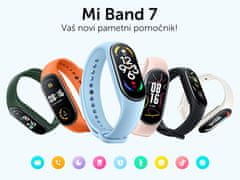 Xiaomi Mi Band 7 športna pametna zapestnica, Bluetooth 5.2, Android + iOS, 5ATM, črna