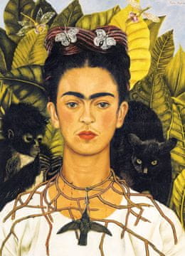 EuroGraphics Puzzle Portret Fride Kahlo z ogrlico iz trna 1000 kosov
