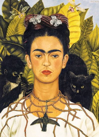EuroGraphics Puzzle Portret Fride Kahlo z ogrlico iz trna 1000 kosov