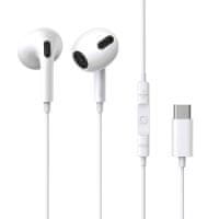 BASEUS Encok C17 žične slušalke, USB-C, 1,1 m, bele (NGCR010002)