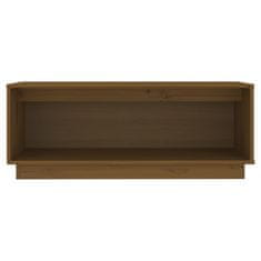 Vidaxl TV omarica medeno rjava 90x35x35 cm trdna borovina