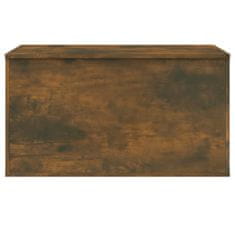 Greatstore Prtljažnik, dimljen hrast, 84x42x46 cm, material na osnovi lesa