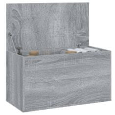Greatstore Prtljažnik, Sonoma hrast siva 84x42x46 cm, material na osnovi lesa