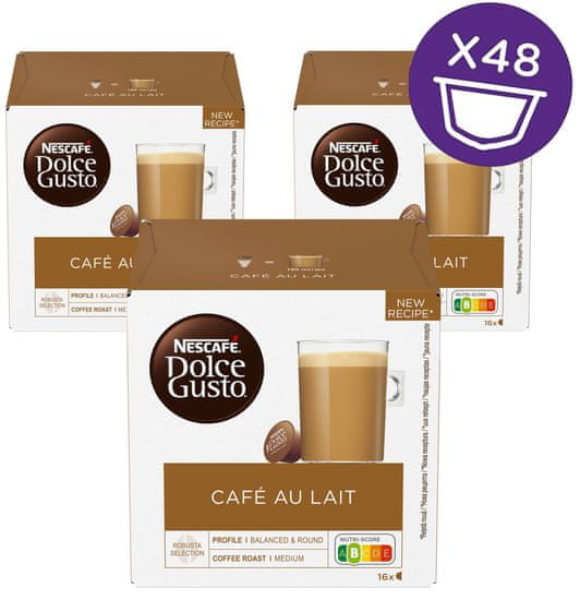 NESCAFÉ Dolce Gusto Café au Lait kapsule za kavo (16 kapsul/ 16 napitkov), trojno pakiranje