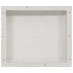 Vidaxl Niša za tuš kabino mat bela 41x36x10 cm