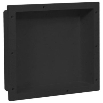Vidaxl Niša za tuš kabino mat črna 41x36x10 cm