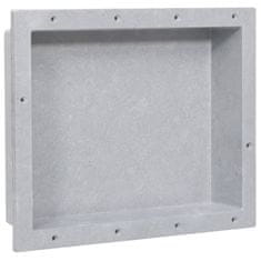 Vidaxl Niša za tuš kabino mat siva 41x51x10 cm