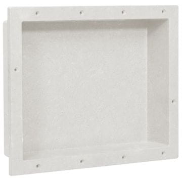 Vidaxl Niša za tuš kabino mat bela 41x51x10 cm