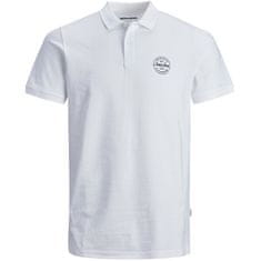 Jack&Jones Moška polo majica JJESHARK Slim Fit 12205025 White Navy Blaze r (Velikost M)